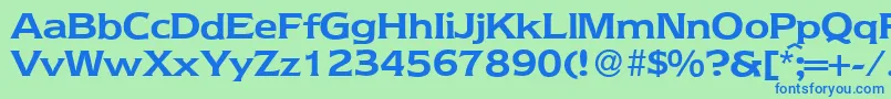NebraskaBold Font – Blue Fonts on Green Background
