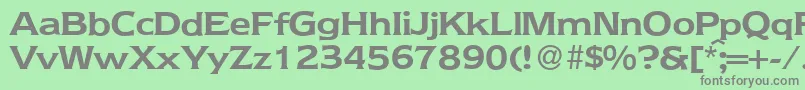 フォントNebraskaBold – 緑の背景に灰色の文字