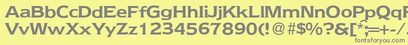 NebraskaBold Font – Gray Fonts on Yellow Background