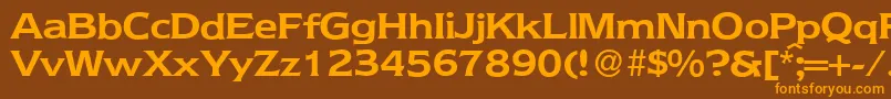 NebraskaBold Font – Orange Fonts on Brown Background