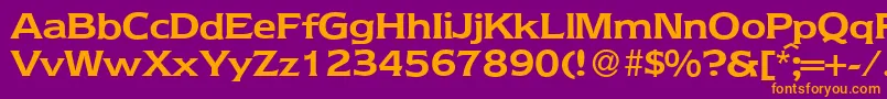 NebraskaBold Font – Orange Fonts on Purple Background