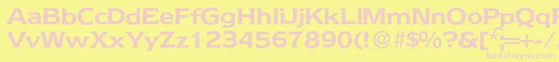 NebraskaBold Font – Pink Fonts on Yellow Background