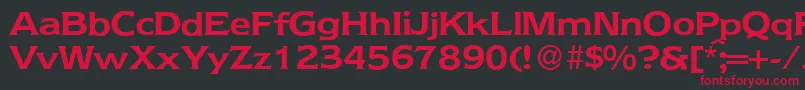 NebraskaBold Font – Red Fonts on Black Background