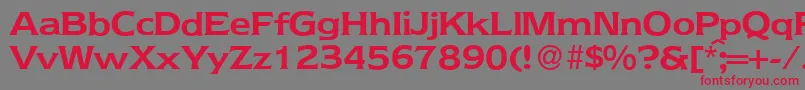 NebraskaBold Font – Red Fonts on Gray Background