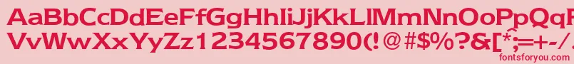 NebraskaBold Font – Red Fonts on Pink Background