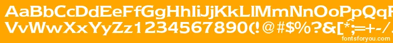 フォントNebraskaBold – オレンジの背景に白い文字