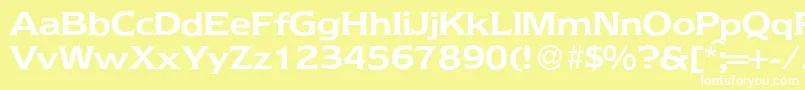 NebraskaBold Font – White Fonts on Yellow Background