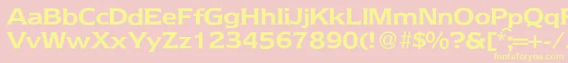 NebraskaBold Font – Yellow Fonts on Pink Background