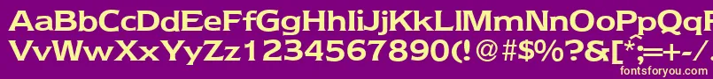 NebraskaBold Font – Yellow Fonts on Purple Background