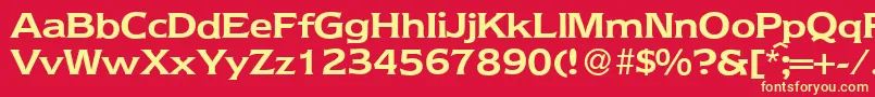 Шрифт NebraskaBold – жёлтые шрифты на красном фоне