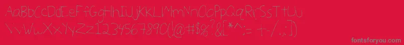 Julialicious-Schriftart – Graue Schriften auf rotem Hintergrund