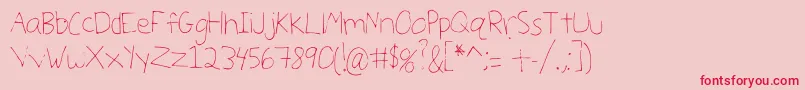 Julialicious Font – Red Fonts on Pink Background