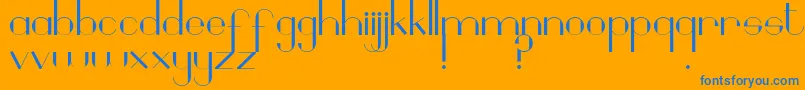 Geobrijel Font – Blue Fonts on Orange Background