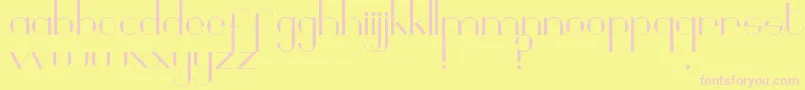 Geobrijel Font – Pink Fonts on Yellow Background