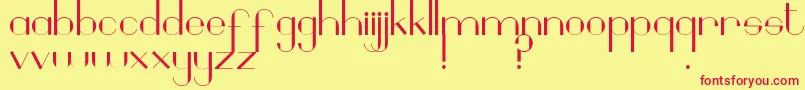 Geobrijel Font – Red Fonts on Yellow Background