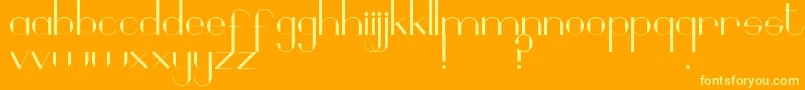 Geobrijel Font – Yellow Fonts on Orange Background