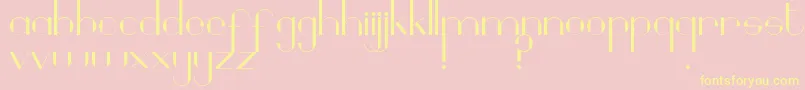 Geobrijel Font – Yellow Fonts on Pink Background