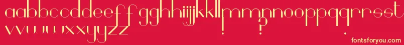 Geobrijel Font – Yellow Fonts on Red Background