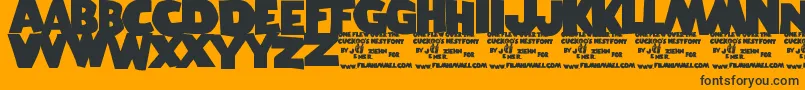フォントOneFlewOverTheCuckoosNest – 黒い文字のオレンジの背景
