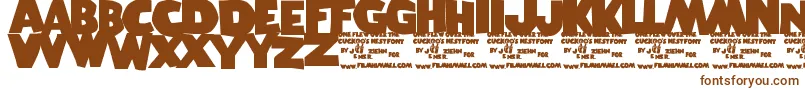 OneFlewOverTheCuckoosNest Font – Brown Fonts on White Background