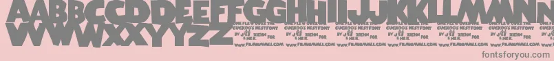 OneFlewOverTheCuckoosNest Font – Gray Fonts on Pink Background