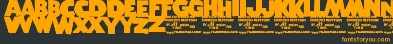OneFlewOverTheCuckoosNest Font – Orange Fonts on Black Background