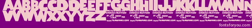 OneFlewOverTheCuckoosNest Font – Pink Fonts on Purple Background