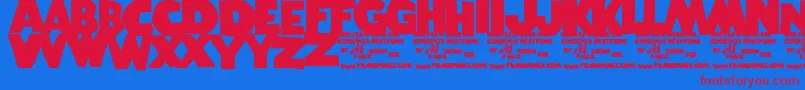 OneFlewOverTheCuckoosNest Font – Red Fonts on Blue Background