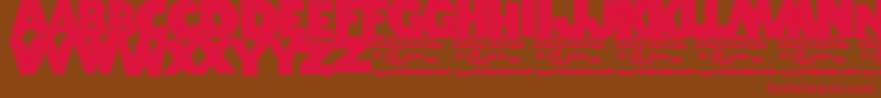 OneFlewOverTheCuckoosNest Font – Red Fonts on Brown Background