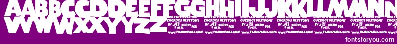 OneFlewOverTheCuckoosNest Font – White Fonts on Purple Background