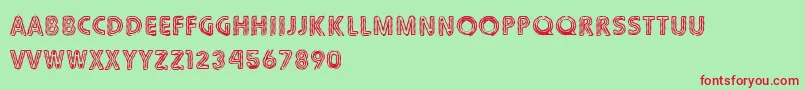 Tbj Font – Red Fonts on Green Background