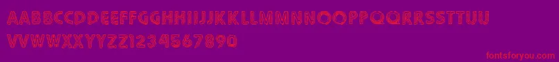 Tbj-fontti – punaiset fontit violetilla taustalla