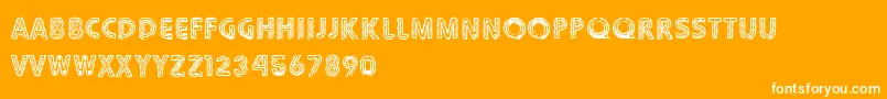 Fonte Tbj – fontes brancas em um fundo laranja