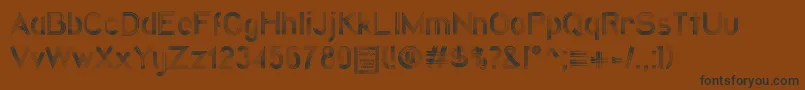 QuatrolineDemo Font – Black Fonts on Brown Background