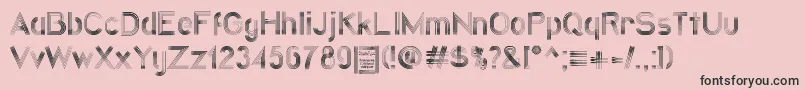 QuatrolineDemo Font – Black Fonts on Pink Background