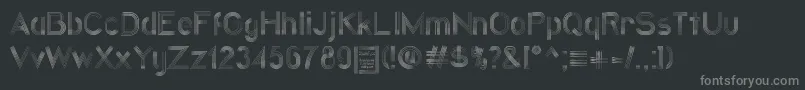 QuatrolineDemo Font – Gray Fonts on Black Background