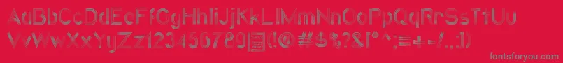 QuatrolineDemo Font – Gray Fonts on Red Background