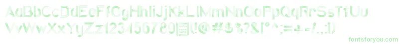 QuatrolineDemo-Schriftart – Grüne Schriften auf weißem Hintergrund