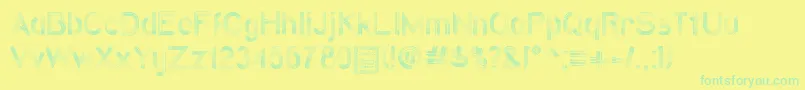 QuatrolineDemo Font – Green Fonts on Yellow Background