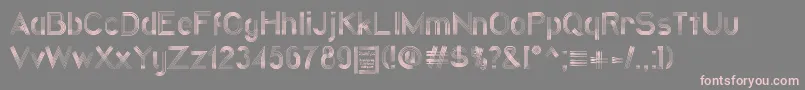 QuatrolineDemo-Schriftart – Rosa Schriften auf grauem Hintergrund