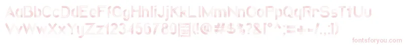 QuatrolineDemo-Schriftart – Rosa Schriften auf weißem Hintergrund