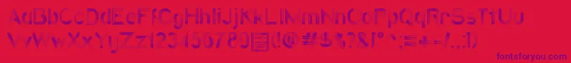QuatrolineDemo Font – Purple Fonts on Red Background