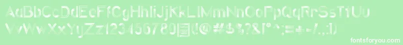 QuatrolineDemo Font – White Fonts on Green Background