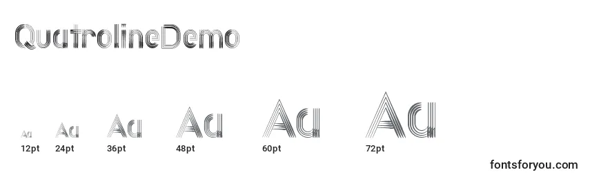 Größen der Schriftart QuatrolineDemo