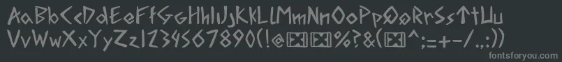 Więcej informacji o czcionce AcadianRunesRegularPersonalUse Czcionka AcadianRunesRegularPersonalUse – szare czcionki na czarnym tle