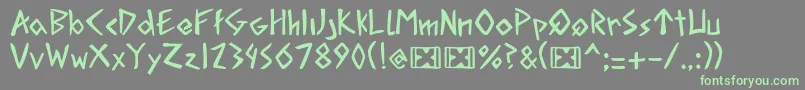 AcadianRunesRegularPersonalUse Font – Green Fonts on Gray Background