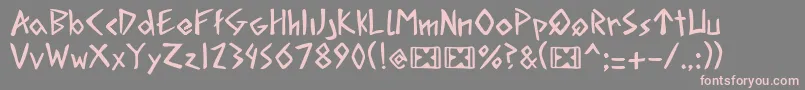 AcadianRunesRegularPersonalUse Font – Pink Fonts on Gray Background