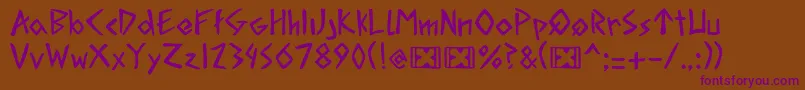 AcadianRunesRegularPersonalUse Font – Purple Fonts on Brown Background
