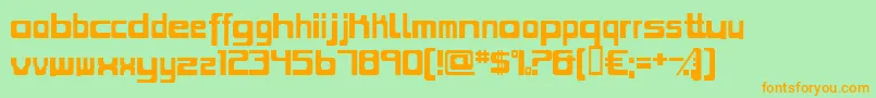 ZoltanKiss Font – Orange Fonts on Green Background