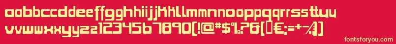 ZoltanKiss Font – Yellow Fonts on Red Background